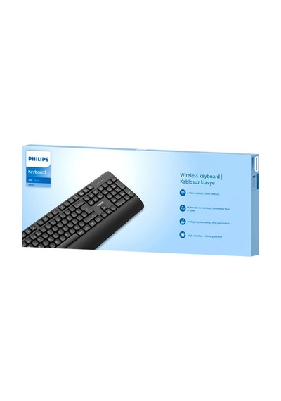 Philips Spk634b Usb Kablosuz Ofis Tipi Siyah Numpadli Türkçe Q Klavye