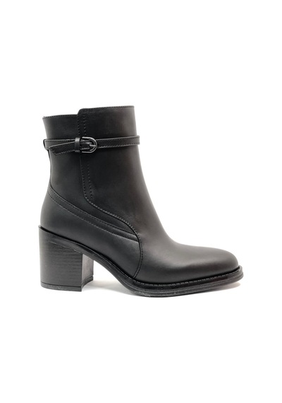 Greyder 34061 Zn Ankle Topuklu Deri Kadın Bot Siyah