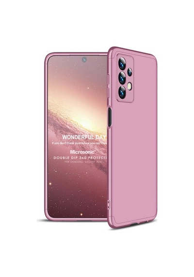 Microsonic Samsung Uyumlu Galaxy A23 Kilif Double Dip 360 Rose Gold 557085842