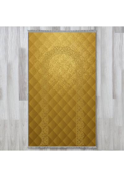 Evaşk Namazlık Dokuma Halı Kaymaz Muslumana Seccade66x113 ALTIN EVAŞK603D80