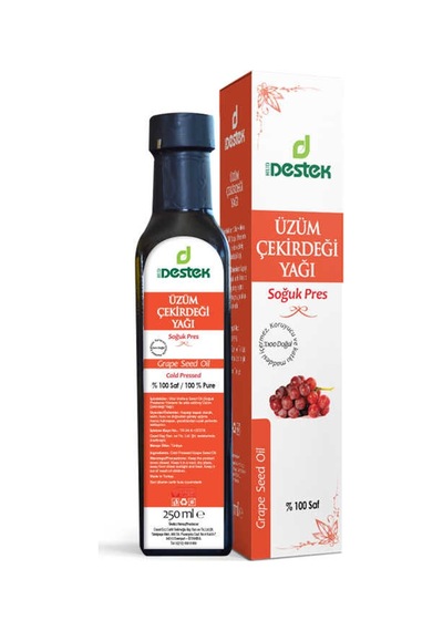Destek Üzüm Çekirdeği Yağı Soğuk Pres Aromatik Yağ 250 ML