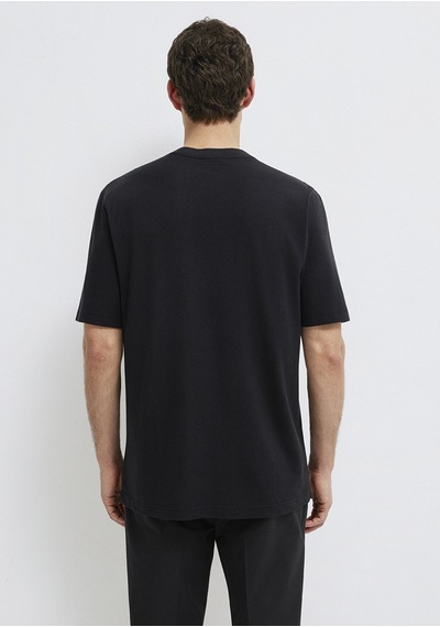 Mavi - Mavi Black Tencel Liyosel Karışımlı Siyah Tişört 0613468-900 Siyah