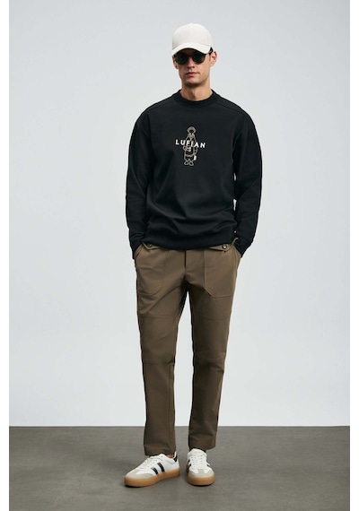 Lufian Simba Siyah Erkek Sweatshirt 112030175 Siyah