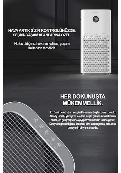 Smart Air Purifier Pro Plus Akıllı Hava Temizleyici Beyaz