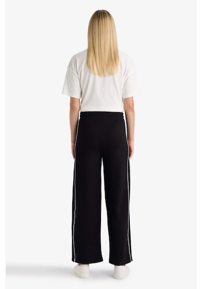 Defacto Straight Fit Cepli Düz Paça Eşofman Altı D6668ax25aubk81 Siyah