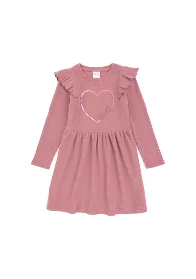 U.s. Polo Assn. Kız Çocuk Koyu Pembe Elbise Örme 50318088-vr167 Koyu Pembe