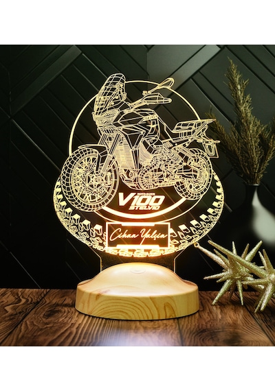 Moto Guzzi V100 Tt 3d Led Lamba Motor Guzzi Tutkunlarına Özel Motosiklet Hediyesi
