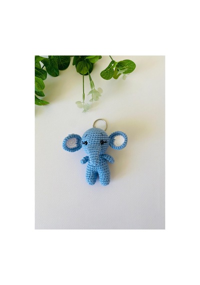 Adenya Sepeti Amigurumi Fil Anahtarlık Mavi