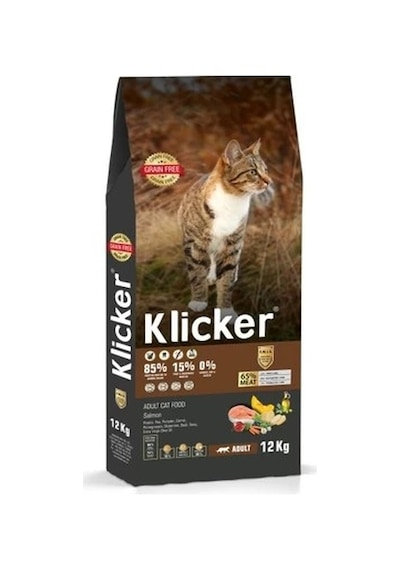 Klıcker Somonlu Yetişkin Kedi Kuru Maması 12 KG