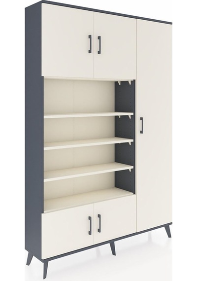 Arges Dolap 11 Raflı 5 Kapaklı 132x30x195 Antrasit-aytaşı/aytaşı Antrasit Arges Dolap 11 Raflı 5 Kapaklı 132x30x195 Antrasit-aytaşı/aytaşı Antrasit