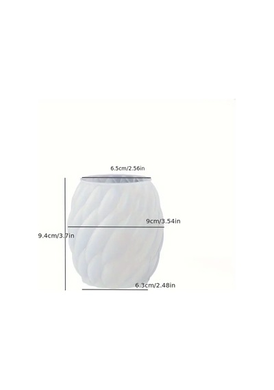 Silikon Mum Yağmur Damlası Şekilli Orta Boy 3d Geometrik Kavisli Sütun Sabun Kalıbı