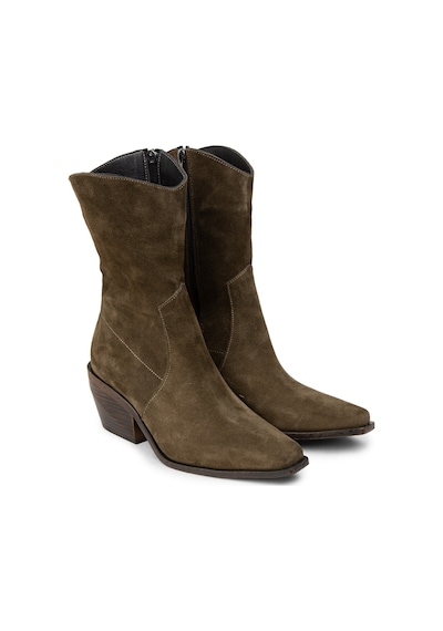 Deery Kadın Hakiki Süet Haki Western Bot - Z1564zhakc01 Haki