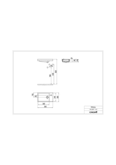 Creavit Elmas Lavabo 30 x 50 TReal Stone P026