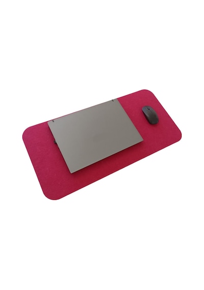 Keçe Bilgisayar Mouse Pedi Masa Üstü Düzenleyici Mat 70x32 Cm Açık Grii