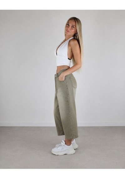 St.poll Y2k Yıkama Unisex Baggy Şortolon Bej