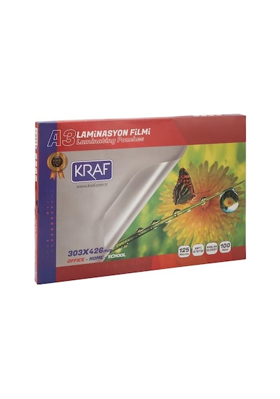 Laminasyon Filmi Parlak A3 100'Lü 125 Micron 2123