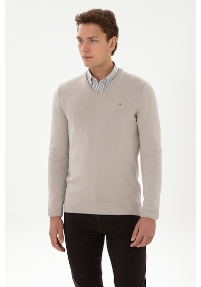 U.S. Polo Assn. U.s. Polo Assn. Erkek Taş Kazak /triko 50313668-vr049 Taş Rengi