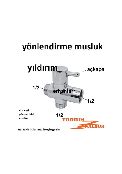 Duş Seti Yönlendirci Musluk Sürgülü Duş Seti Aç Kapa Vana Yön Ver
