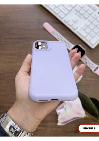 Apple iPhone 11 Uyumlu Kamera Korumalı Darbeye Dayanıklı Renk Atmayan Keep Silikon Kılıf Lila