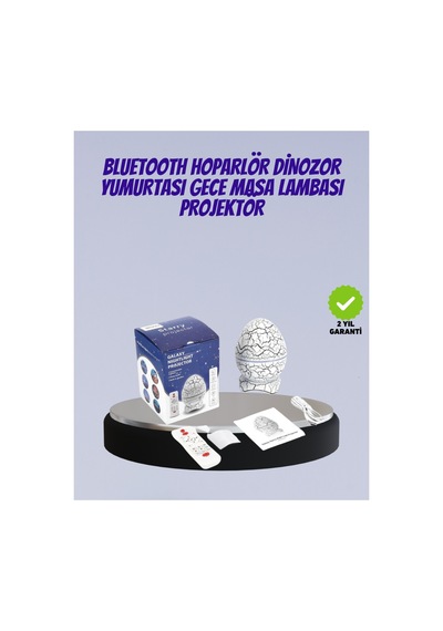 Astraltech Bluetooth Bağlantılı Dinozor Yıldız Projektör Gece Lambası Ve Uyku Yardımcısı Çok Renkli