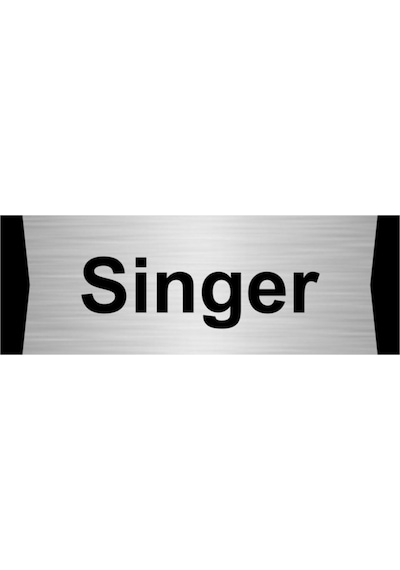 Singer 5x20cm Gümüş Renk Metal Yönlendirme Levhası