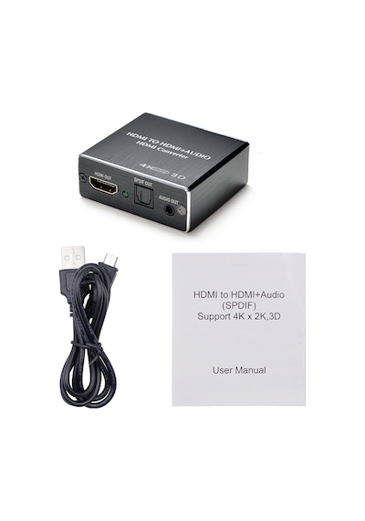 Anunnaki Hdmı + Audio Out Ayırıcı Extractor Converter Spdıf Toslink Optik 3.5mm Ses Çıkışlı 4k