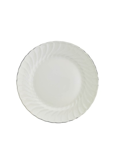 Bone Lılyum 6 Parça 21cm Pasta Tabak Platın Fılelı Beyaz-platin