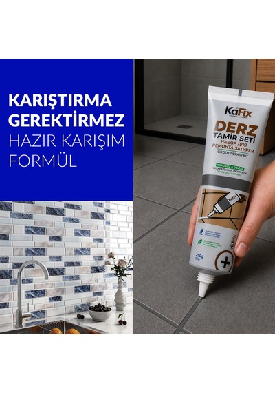 Tr Hazır Derz Dolgusu 250g Koyu Gri - Hızlı Kuruyan Derz Tamir Ve Yenileme Tüpü