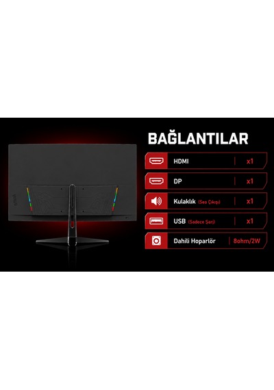 Bronzturq 27" 200hz 1 Ms Dp + Hdmı Fhd Kavisli Monitör Btq270fhd-a3