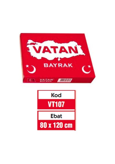 Vatan Türk Bayrağı Polyester 80x120 Vt107 Diğer