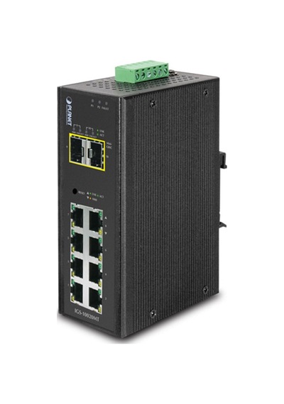 Endüstriyel Tip Yönetilebilir Switch Industrial Managed Switch 8-port 10/100/1000base-t 2 X 1000base-sx/lx/bx Sfp/mini-gbıc Yuva Port-9 Ve Port-10 , 100base-fx Sfp Uyumlu Ip30, -40 75 Derece C-18676
