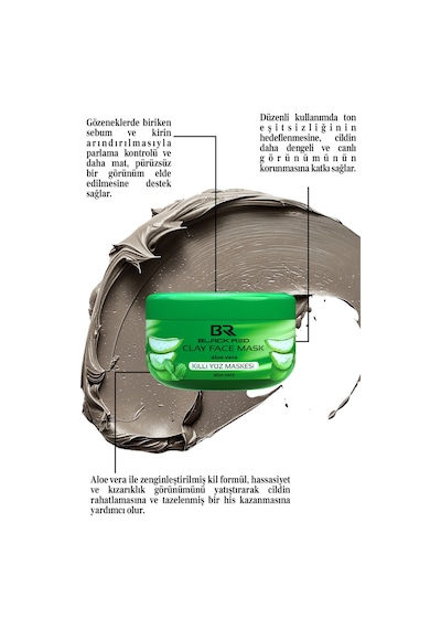 Kil Maskesi Yüz Maskesi Aloe Vera İçerikli Killi Yüz Maskesi - 400g Yüzmask