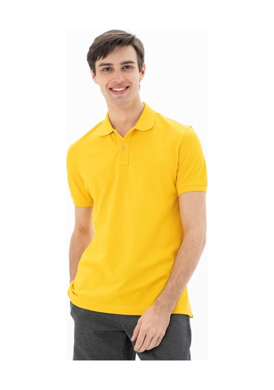 AR-MA Arma Erkek %95 Pamuk Polo Yaka Regular Fit T-shirt Y25374302501 Sarı-s2 Sarı
