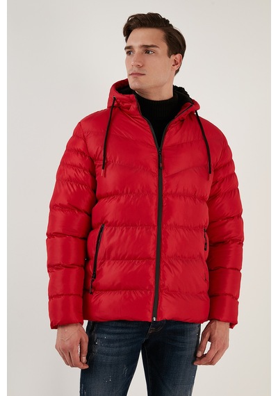 Buratti Peluş Astarlı Kapüşonlu Fermuarlı Slim Fit Şişme Erkek Mont 5762010 Kırmızı Buratti Peluş Astarlı Kapüşonlu Fermuarlı Slim Fit Şişme Erkek Mont 5762010 Kırmızı