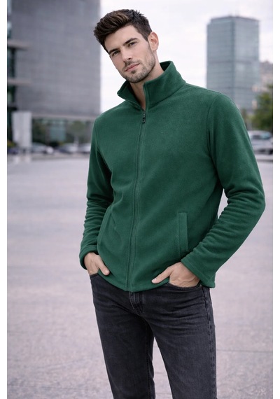 Bbbutikbasic Unisex Traşlı Polar Ceket M5414 Yeşil