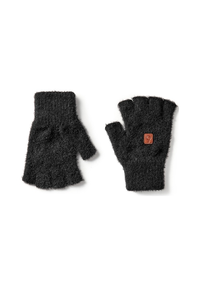 Gsstore Galatasaray Kadın Yarım Parmak Peluş Eldiven K252269 Siyah