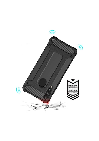 Noktaks - Huawei Uyumlu Huawei Y6p - Kılıf Çift Katman Zırh Tank Crash Military Kapak - Mavi
