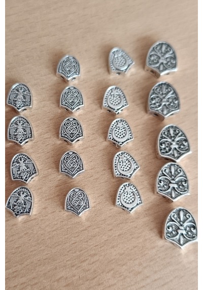 Metal Tesbih Üçgeni - Tesbih Birleştirme Üçgen 10 Adet Gerçek Metal Aparat