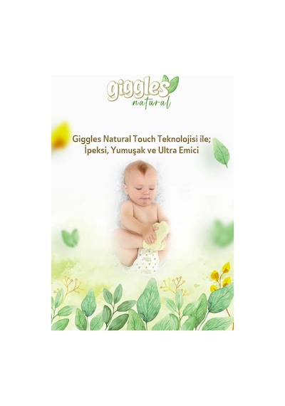 Giggles Natural 5 Numara Juniour Pamuklu Bebek Bezi 42 Adet