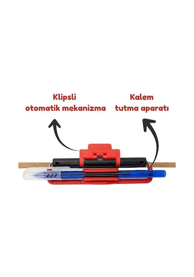 Temel A5 Ahşap Sekreterlik Otomatik Mekanizmalı Kalem Tutma Aparatlı