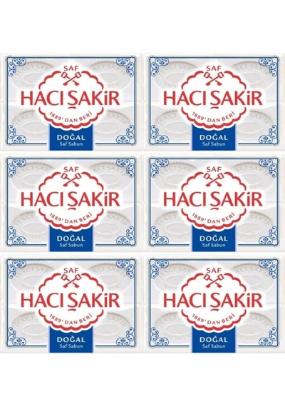 Hacı Şakir Kalıp Sabun 4'lü Doğal 600gr. X 6 Adet