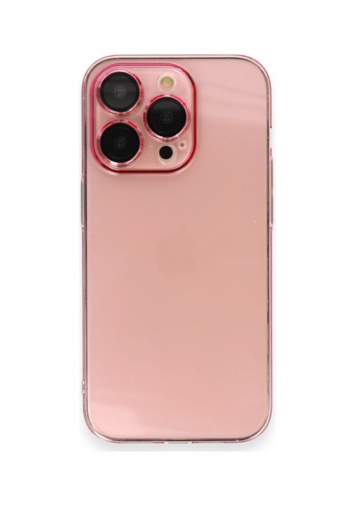 Apple iPhone  Uyumlu,  14 Pro Kılıf Armada Lensli Kapak - Rose Gold