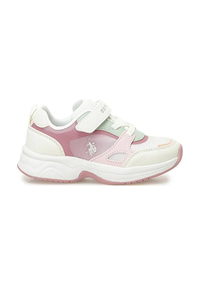 U.s. Polo Assn. Lesser 5fx Erkek Çocuk Spor Ayakkabı Beyaz Pudra Beyaz Pudra