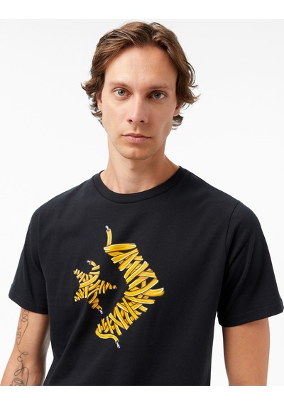 Converse Baskılı Erkek Siyah T-shirtcvm5t180