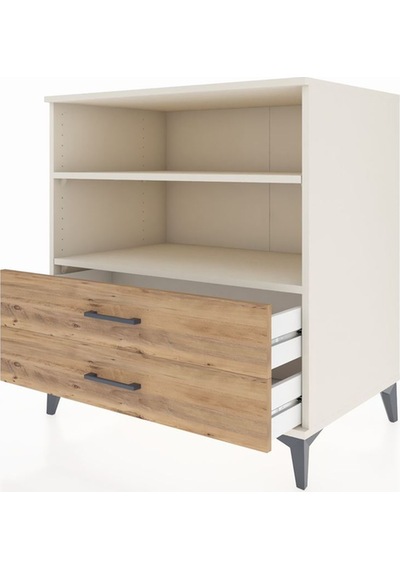 Kronos Şifonyer 2 Raflı 2 Çekmeceli 88x59x96 Aytaşı-çam Aytaşı