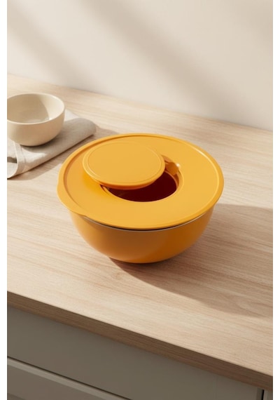 Bambum Nostalji - Karıştırma Kabı Hardal 24 Cm Hardal Sarı