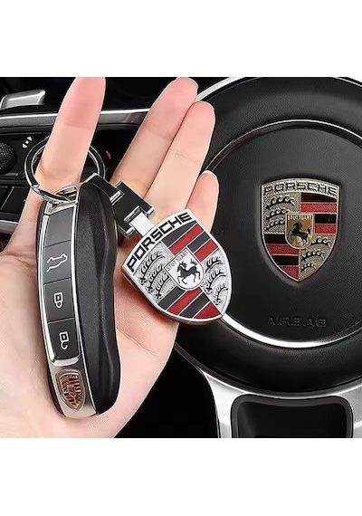 Silver Metal Premium Anahtarlık Pors Che Uyumlu Anahtarlık