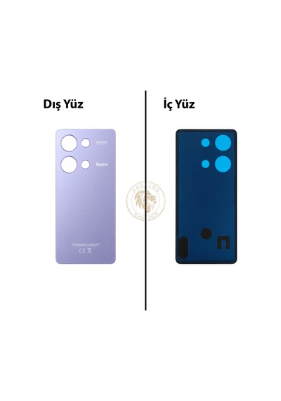 Xiaomi Redmi Note 13 Pro 4g Lavanta Moru Arka Pil Kapağı Batarya Kapağı Lazer Kesim Back Cover Çok Renkli