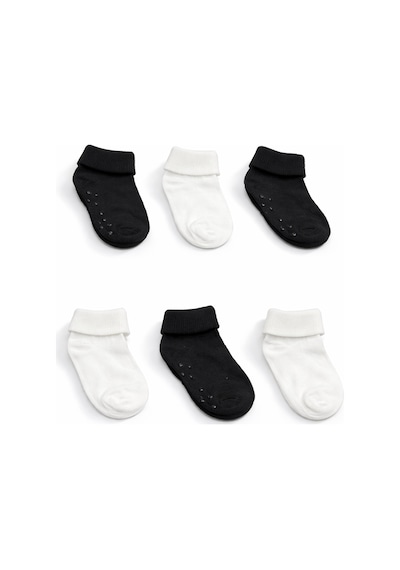 For My Baby 6'lı Bebek Kaydırmaz Tabanlı Çorap Siyah