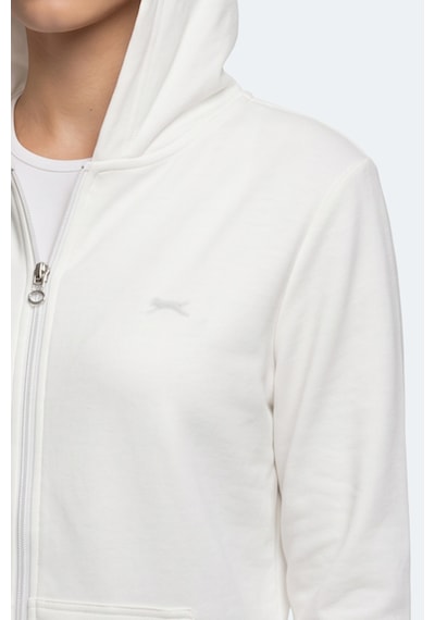 Slazenger Sera I Kadın Fermuarlı Ekru Sweatshırt